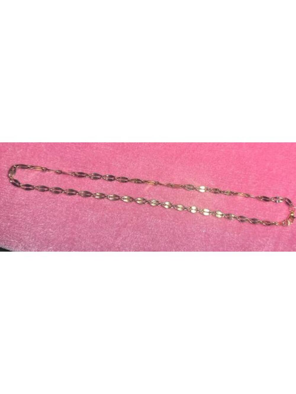 Vintage necklace chain small link mariner 18” gold plated Excellent condition
